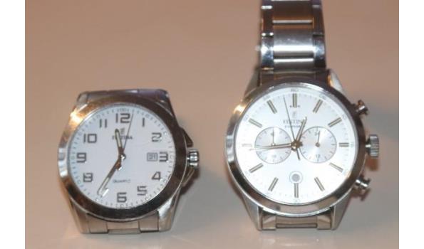 2 div horloges FESTINA type F16826 en F16376, werking niet gekend, met gebruikssporen